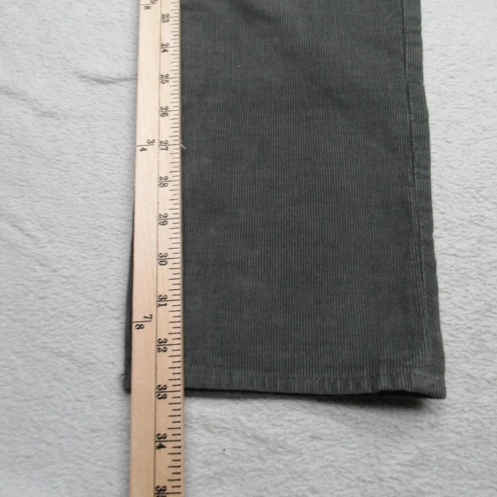 J Crew Corduroy Pants Men 34x33 Gray Green 484 Slim Straight Cords $89.50 NEW